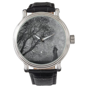 Fallende grimmige Sensenmann Urkunst Grenzen zwisc Armbanduhr