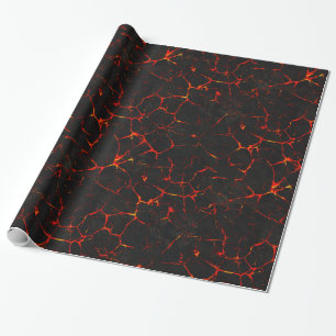 Fallende heiße Lava Geschenkpapier