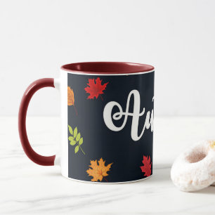 Fallende Herbstleaves rot-gelb Tasse