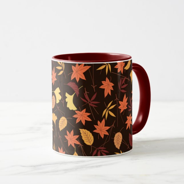 Fallende Herbstrückgänge Tasse (VorderseiteRechts)