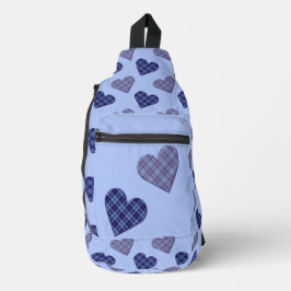 Fallende Herzen im Frühjahrsschwanzbeutel Crossbody Bag