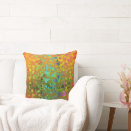 Fallende Herzen Orange Kissen
