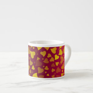 Fallende Herzen Red Gold Espressotasse