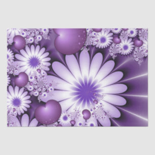 Fallende in Liebe Abstrakte Blume & Herz Fraktal Seidenpapier
