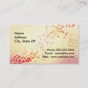 Fallende Liebeherzen Visitenkarte