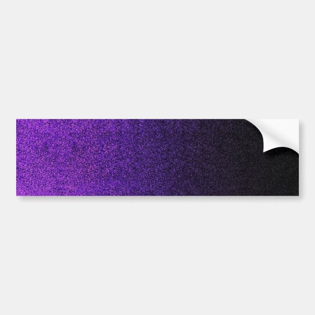 Fallende Lila und schwarze Glitzer-Gradient Autoaufkleber (Vorne)