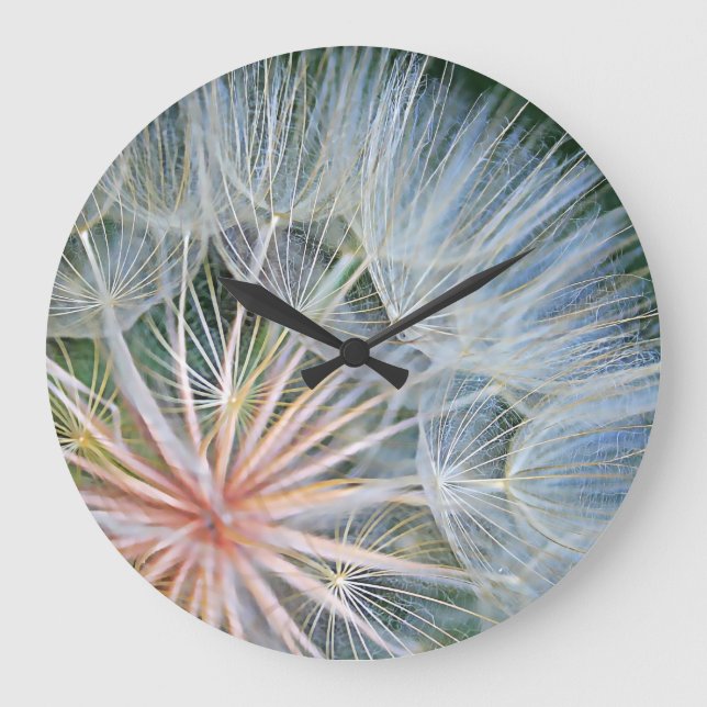 Fallende neue Wünsche Große Wanduhr (Vorderseite)