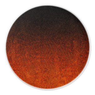 Fallende Orange- und Schwarz-Glitzer-Gradient Keramikknauf
