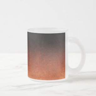 Fallende Orange- und Schwarz-Glitzer-Gradient Mattglastasse