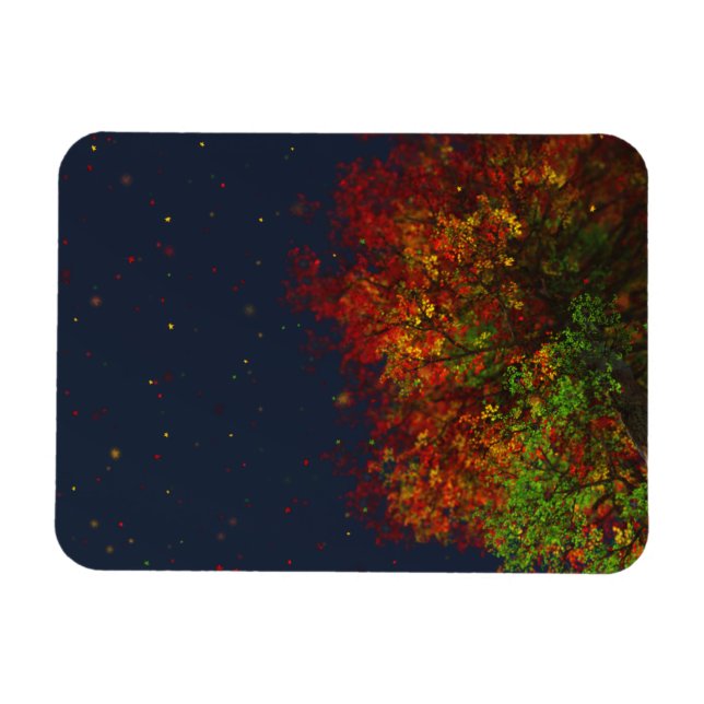 Fallende Regenbogen Flexible Magnet (Horizontal)