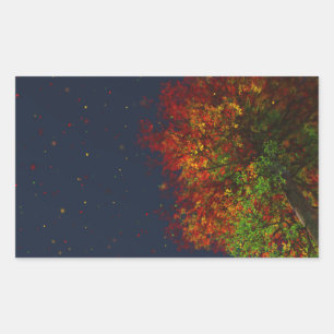 Fallende Regenbogenkleber Rechteckiger Aufkleber