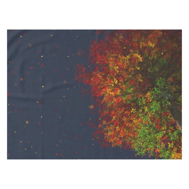 Fallende Regenbogentablette Tischdecke (Vorderseite (Horizontal))