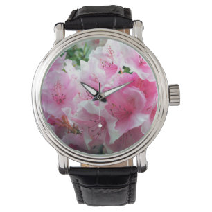 Fallende rosa Blumenblüten Armbanduhr
