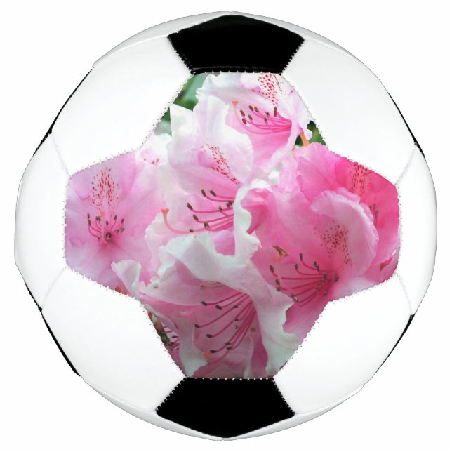 Fallende rosa Blumenblüten Fußball (Vorderseite)