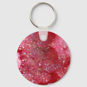 Fallende rosa Fee Crystals Schlüsselanhänger