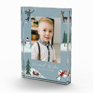 Fallende Schnee Whimsikale Weihnachten Fotoblock