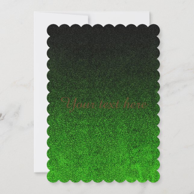 Fallende Schwarz/Grün-Glitzer-Gradient (Vorderseite)