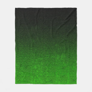 Fallende Schwarz/Grün-Glitzer-Gradient Fleecedecke