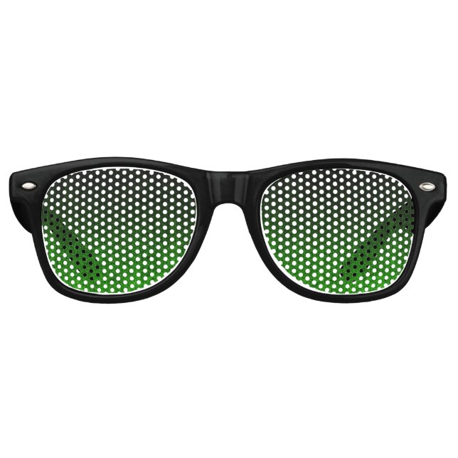 Fallende Schwarz/Grün-Glitzer-Gradient Partybrille (Vorderseite)