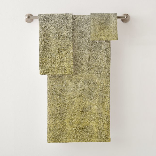 Fallende Silber- und Goldglanzglanz Badhandtuch Set (Insitu)