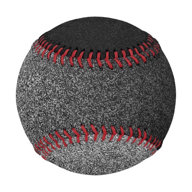Fallende Silber- und Schwarz-Glitzer-Gradient Baseball (Vorderseite)