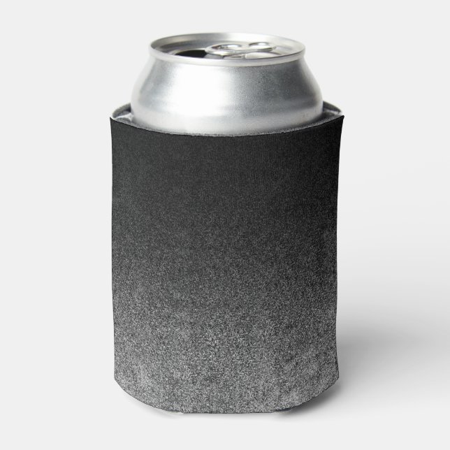 Fallende Silber- und Schwarz-Glitzer-Gradient Dosenkühler (Kanne Vorderseite)