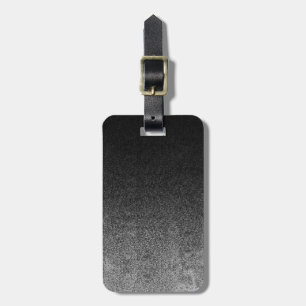 Fallende Silber- und Schwarz-Glitzer-Gradient Gepäckanhänger