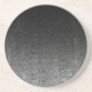 Fallende Silber- und Schwarz-Glitzer-Gradient Getränkeuntersetzer