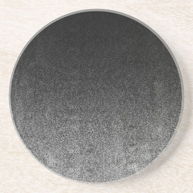 Fallende Silber- und Schwarz-Glitzer-Gradient Getränkeuntersetzer (Vorne)