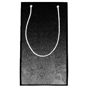 Fallende Silber- und Schwarz-Glitzer-Gradient Kleine Geschenktüte