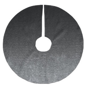 Fallende Silber- und Schwarz-Glitzer-Gradient Polyester Weihnachtsbaumdecke