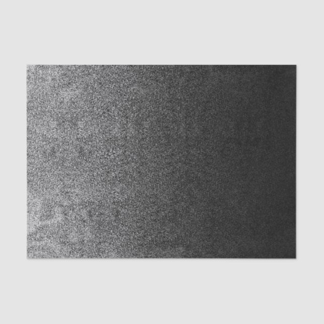 Fallende Silber- und Schwarz-Glitzer-Gradient Seidenpapier (Vorderseite)