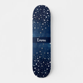 Fallende Silberstars Celestial Personalisiert Skateboard