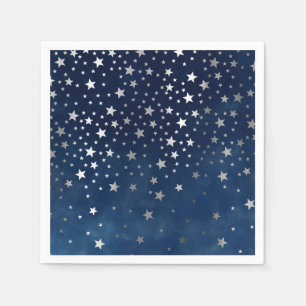 Fallende Silberstars Celestial Serviette
