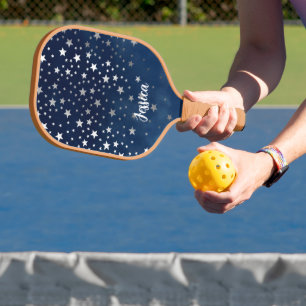 Fallende Silberstars Himmelsmaßstäbe Pickleball Schläger