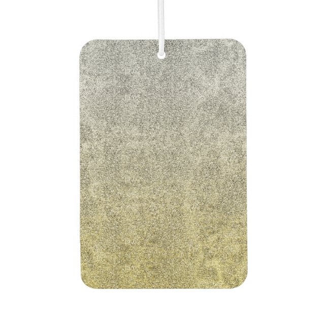 Fallende Silver & Gold Glitzer Gradient Autolufterfrischer (Vorderseite)