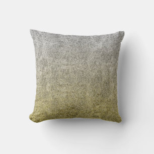 Fallende Silver & Gold Glitzer Gradient Kissen