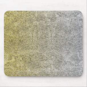 Fallende Silver & Gold Glitzer Gradient Mousepad