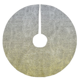 Fallende Silver & Gold Glitzer Gradient Polyester Weihnachtsbaumdecke