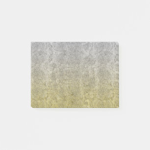 Fallende Silver & Gold Glitzer Gradient Post-it Klebezettel