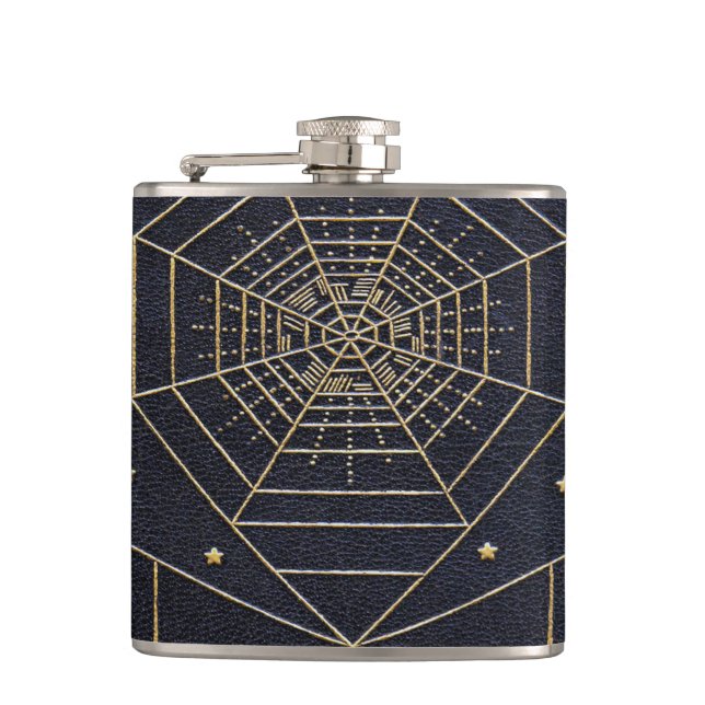 Fallende Spider Seidenstars Flachmann (Vorderseite)