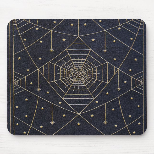 Fallende Spider Silk Stars Buch Mousepad (Vorne)