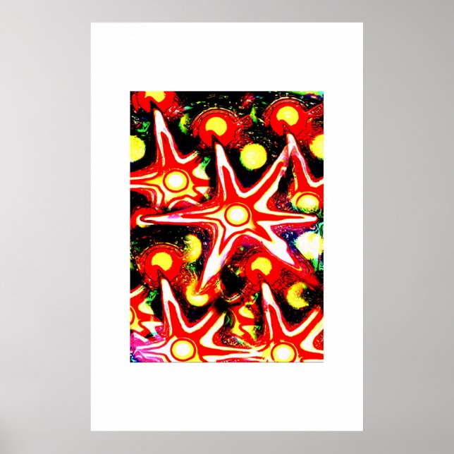 Fallende Stars Kunst Poster (Vorne)