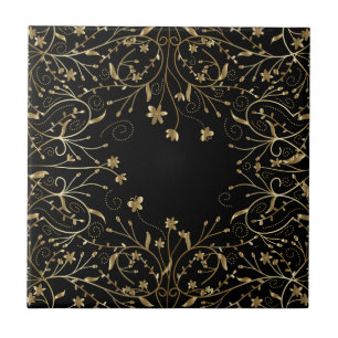 Fallende Sterne Gold Keramik Tile Fliese