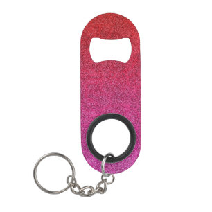 Fallende Valentine Glitzer Gradient Schlüsselanhängerflaschenöffner