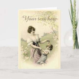 Fallende Viktorianische Frühjahrstanze Karte