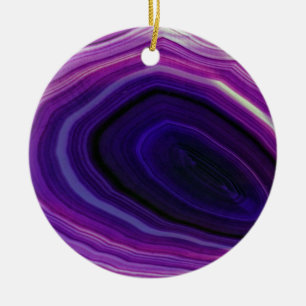 Fallende Wirbelpurpurgeode Keramik Ornament