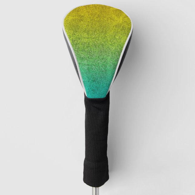 Fallender Glitzer des Sonnenaufgangs im Ozean Golf Headcover (Vorderseite)