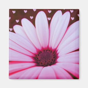 Fallender Herz-Blumen-Magnet Magnet