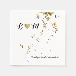 fallender Konfetti Hochzeit Liebe Celebration Part Serviette